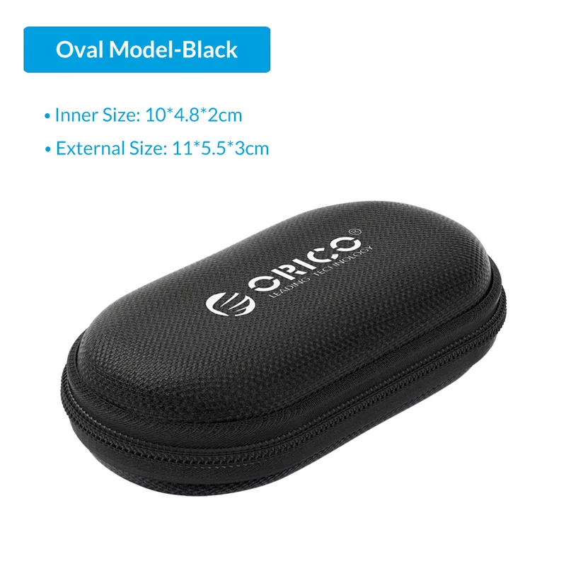 PH-EH3-BK Чехол для наушников ORICO, Портативная сумка для наушников Airpods, аксессуары для наушников, сумка для наушников - Цвет: PH-EH3-BK