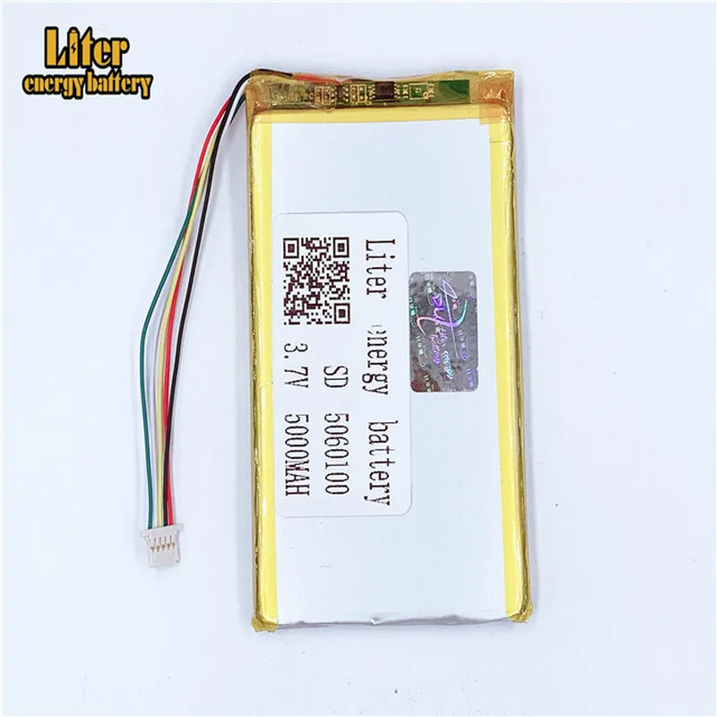 

plug 1.0-5P 5060100 high capacity Li-polymer Tablet PC battery 3.7V 5000mAh Li-po battery