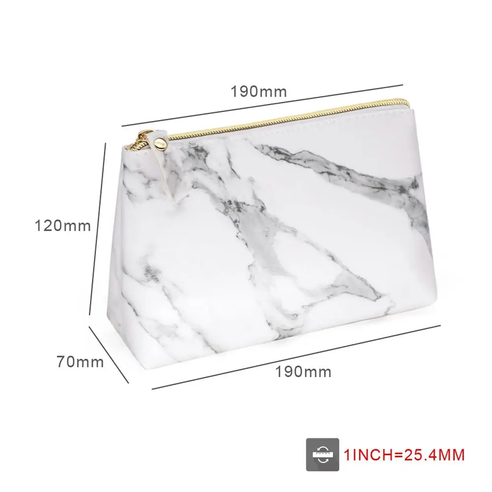 DSstyles мраморная текстура Макияж сумка форма для пельменей дизайн портативный
