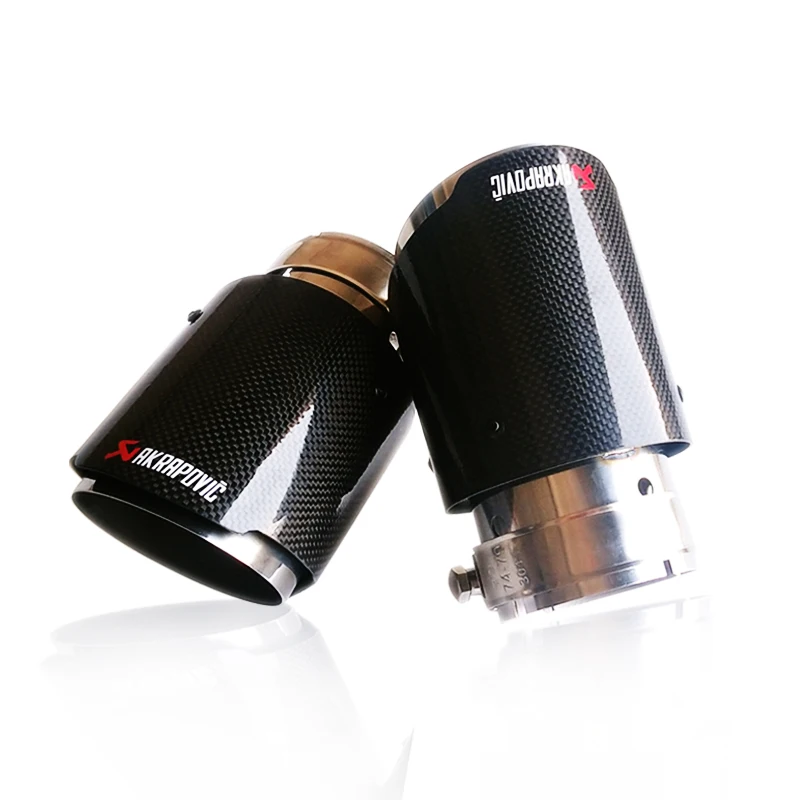 Универсальный Akrapovic автомобильный глушитель для мотоцикла на входе 80 мм выход 101