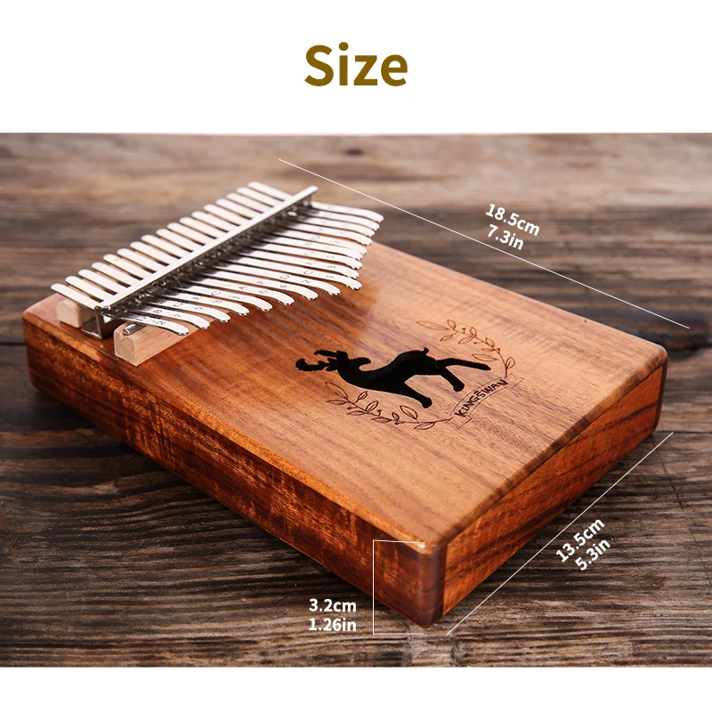 W 17 t teclas Kalimba Thumb Piano de madera alta calidad cuerpo caoba instrumento Musical con el aprendizaje libro melo|Пианино| |