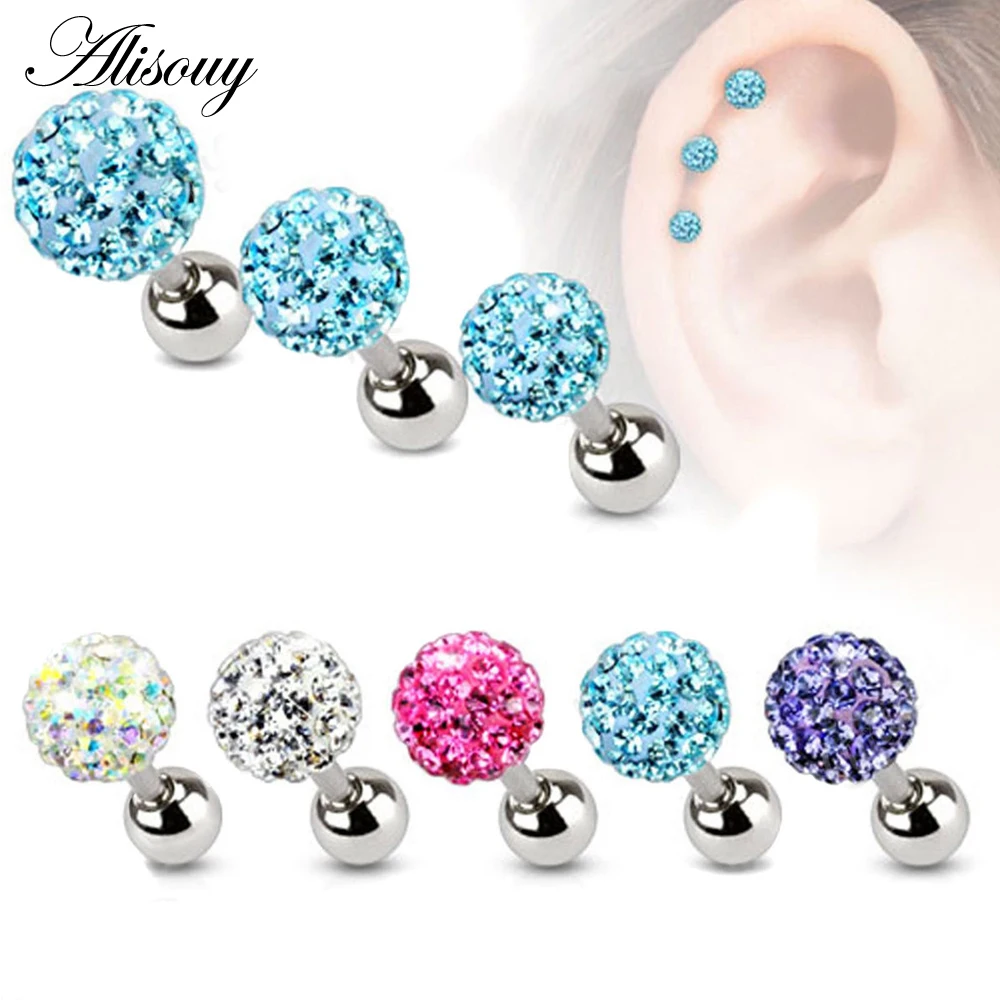 

Серьги-гвоздики женские из хирургической стали, 3, 4, 5 мм, 2 шт.