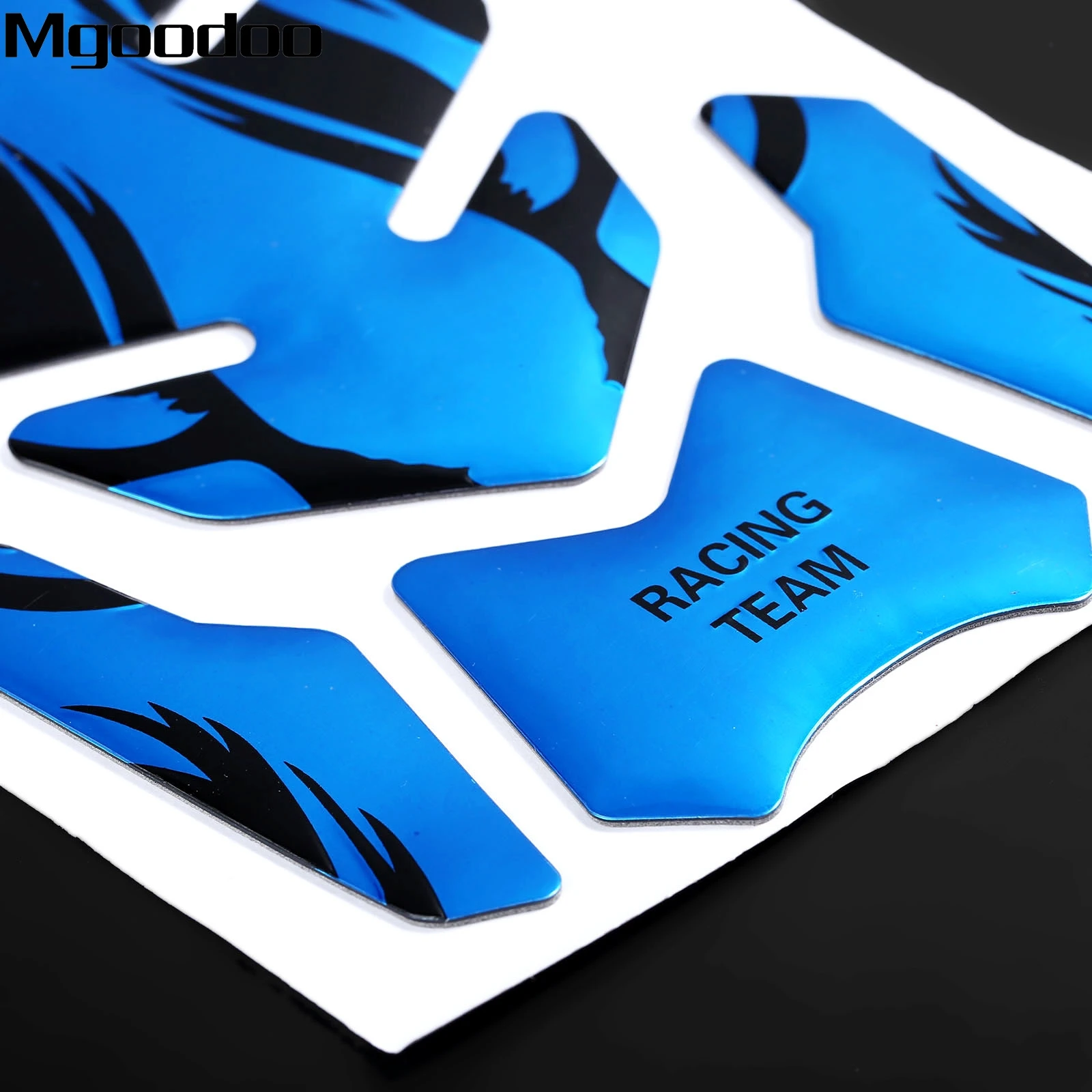 Синяя мотоциклетная 3d наклейка на бак топлива и масла защитная универсальная