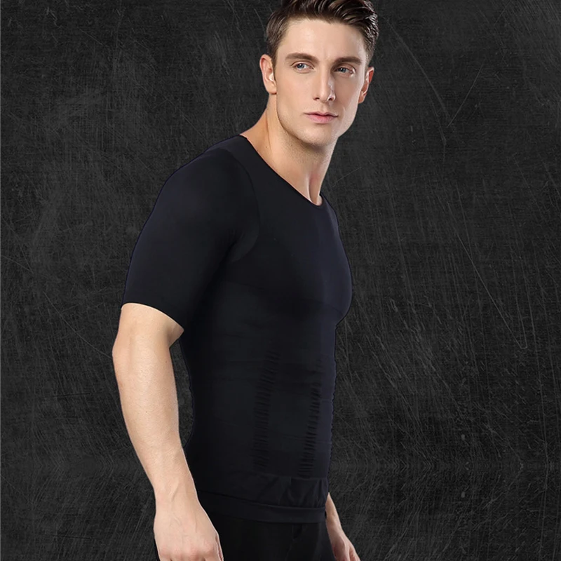 

Мужские быстросохнущие компрессионные Топы YUIYE, дышащие футболки с коротким рукавом, облегающие повседневные топы для фитнеса