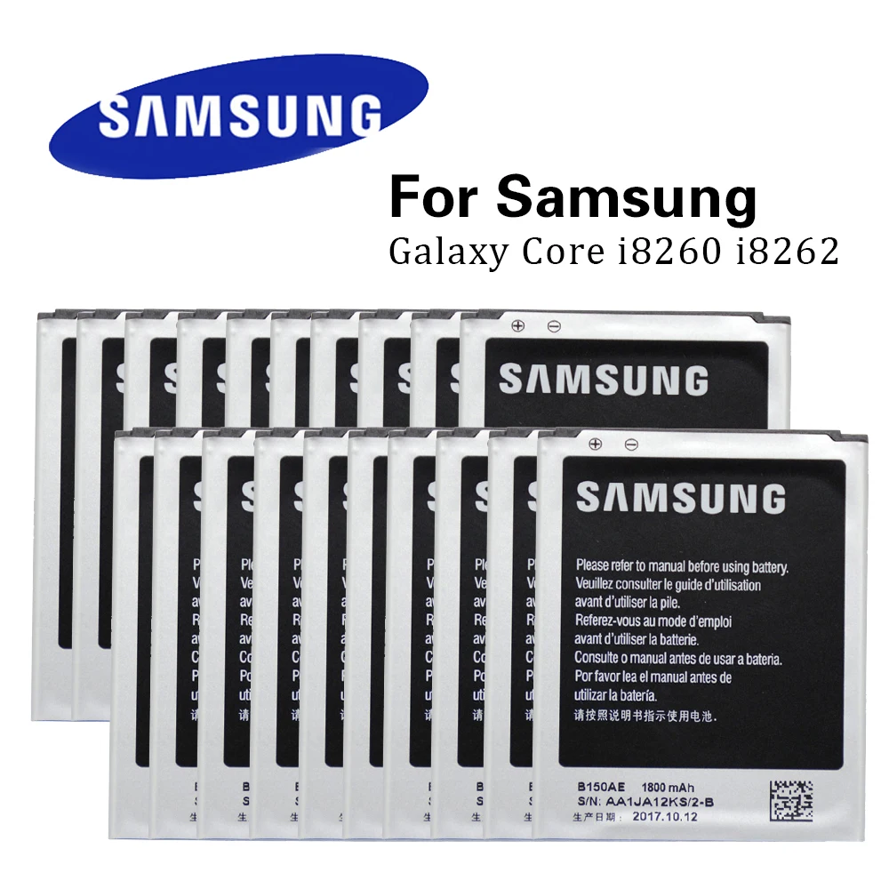 

20pcs B150AE B150AC Battery For Samsung Galaxy Core i8260 G3508 Trend3 G3509 G3502 i8268 i829 i8262 G3500 Batteria Original Accu