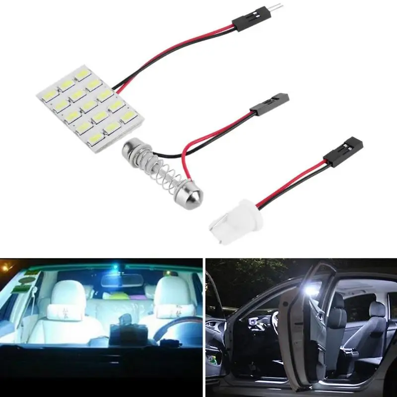 1 комплект DC 12V T10/BA9S 5630 SMD 15LED Автомобильная интерьерная купольная световая панель