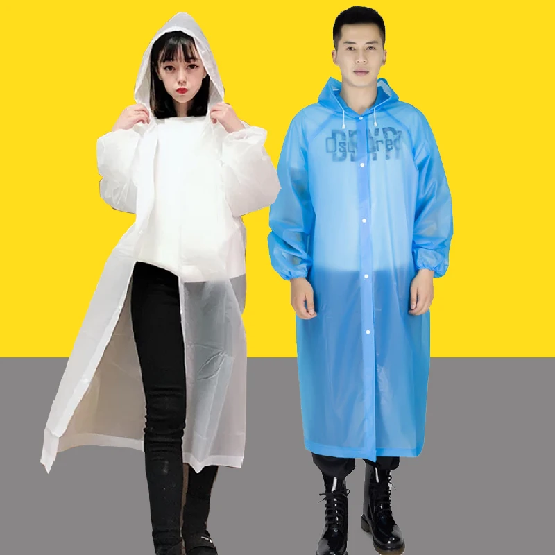 2 шт. прозрачный дождевик для женщин и мужчин портативный дорожный