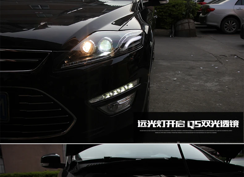 KOWELL автомобильный Стайлинг для Ford Mondeo светодиодный фонарь Mondeo 2007-2012 DRL H7 D2H Hid опция Ангел глаз би ксенон луч автомобиля в сборе