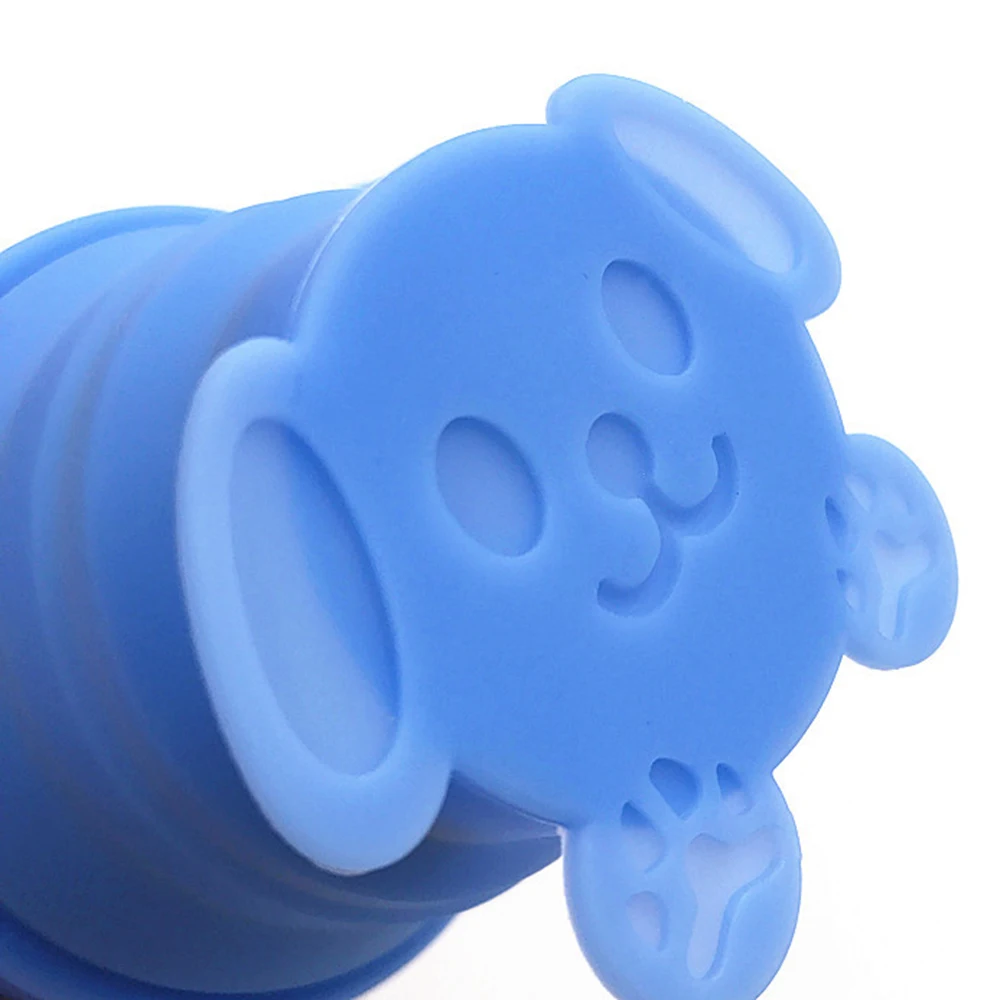 Blue Dog 1 шт. Лидер продаж Силиконовые Складные чашки для кофе и чая выдвижные чашки для питья инструменты портативные Телескопические Складные тазы для путешествий - Цвет: Blue Dog