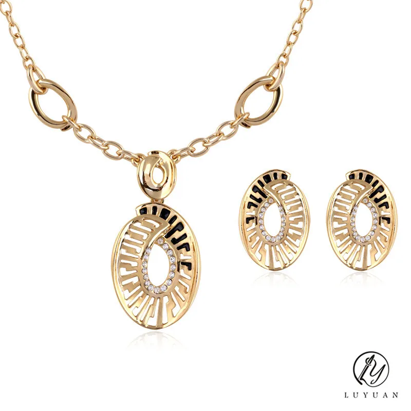 Модные золотые Цвет Дубай Ювелирные наборы Мода выдалбливают в нигерийском