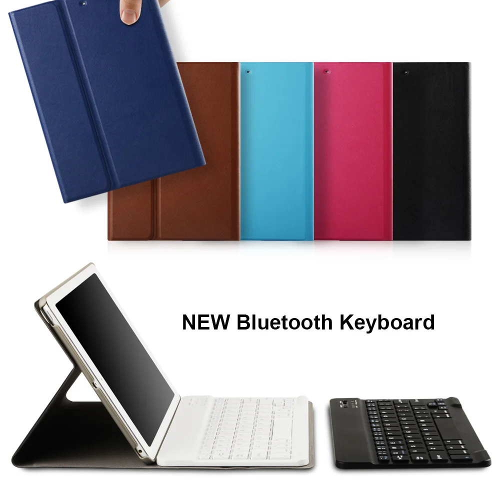 Клавиатура для iPad + кожаный чехол Съемная Беспроводная Bluetooth Смарт клавиатура Apple