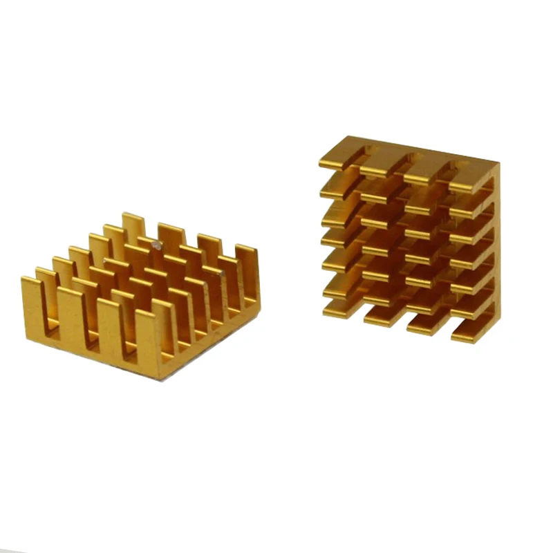 50Pcs Aluminum 14x14x6MM Cooling Heat sink Golden Chip CPU GPU VGA RAM LED IC Heatsink Radiator Cooler | Компьютеры и офис