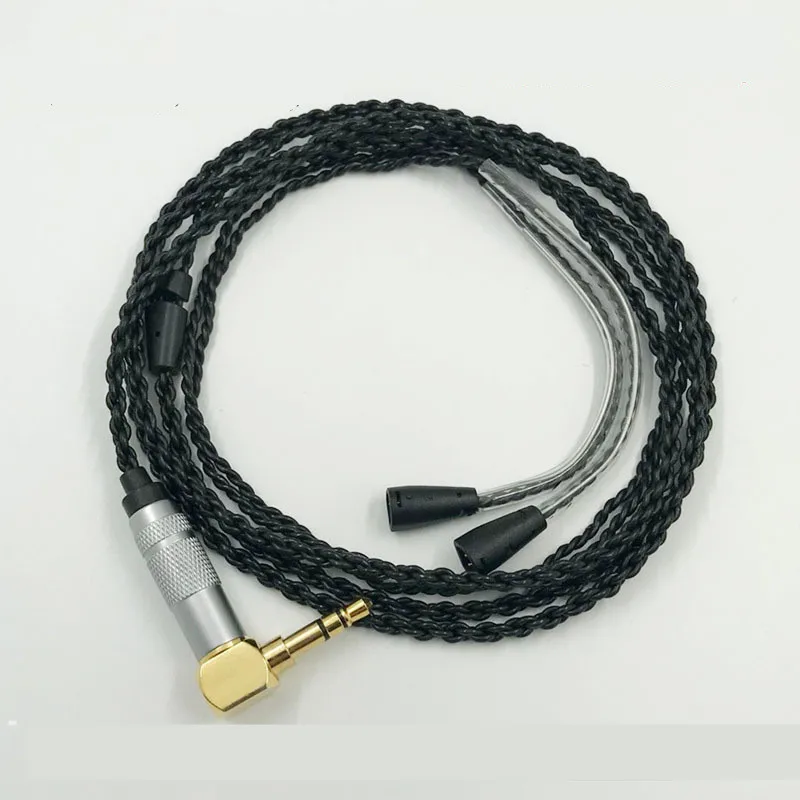 Сменный аудиокабель для наушников Sennheiser IE8 IE80 IE8i 6N однокристальный серебристый