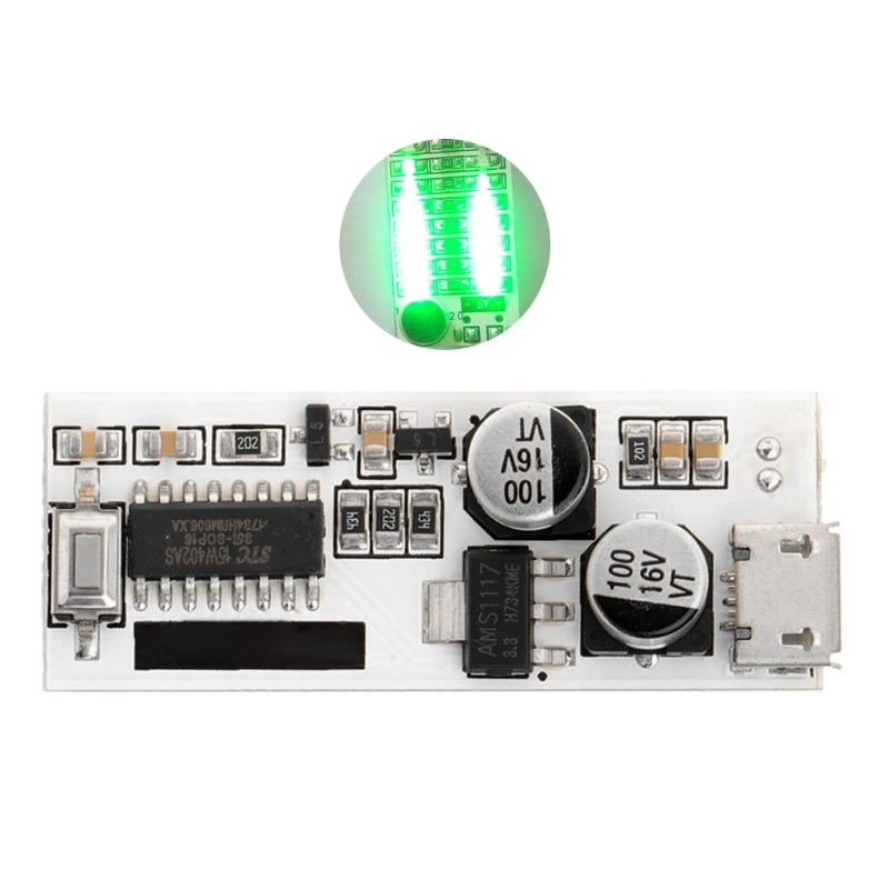 Миниатюрный USB светильник для музыкального спектра светодиодная плата 2x13