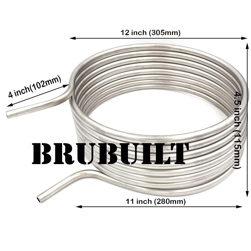 Weldless 25' x 1/2&quot HERMS Coil 12&quot diameter Hot Liquor Tank Wort Chiller Food Grade Stainless Steel 304 | Обустройство