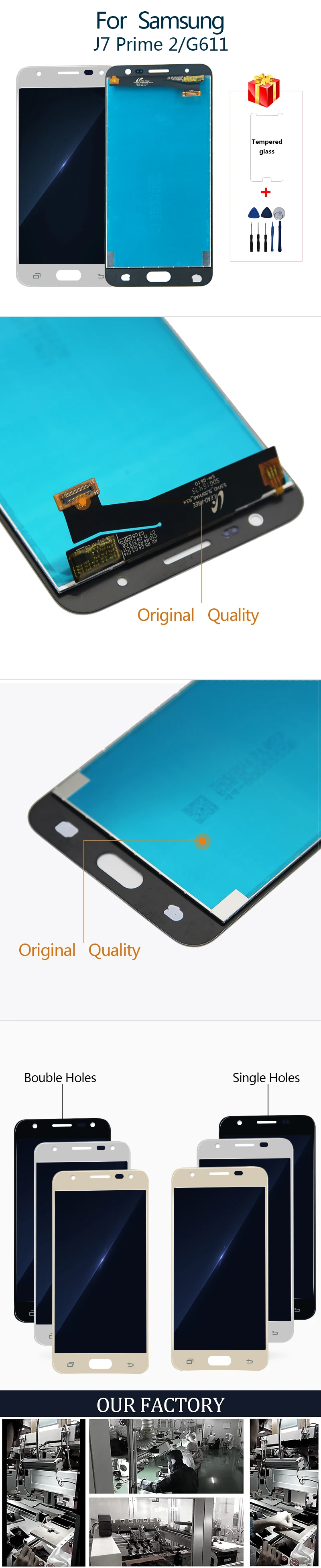 Для samsung Galaxy J7 Prime 2 J7 Prime G611 SM-G611 G611F G611M ЖК-дисплей, сенсорный дигитайзер, запчасти для сборки