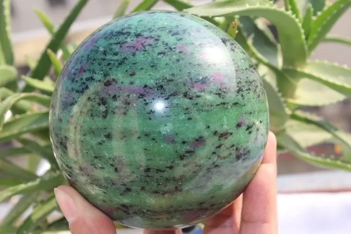 1280 г AAA натуральный рубин в Zoisite сфере драгоценный камень мяч + подставка|ball honey|ball
