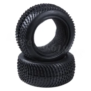 Передние резиновые шины для автомобиля 2 шт.лот масштаб 110 багги с поролоновыми вставками OD: 85 мм3,34 дюйма для внедорожников, запасные части