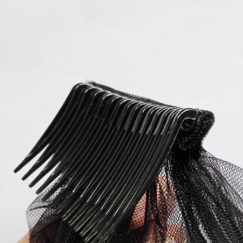 Высококачественная женская свадебная фата для невесты черная двухслойная