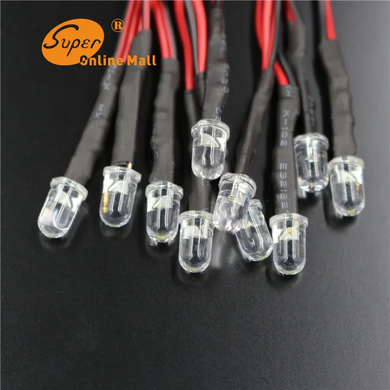 5 шт. мм 12 В Pre-Wired быстрое изменение rgb LED Диод + медленное DC 20 см Огни DIY | Электронные