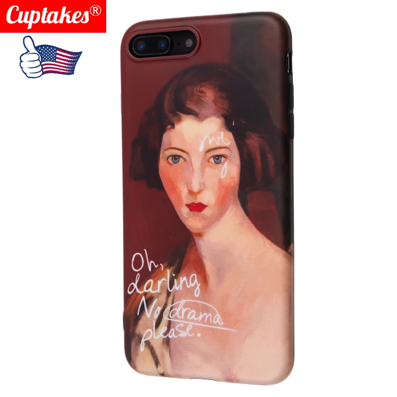 Роскошный Матовый Мягкий силикон imd чехол для iPhone 7 8 Plus X XS Max XR 6 S милый дорогой