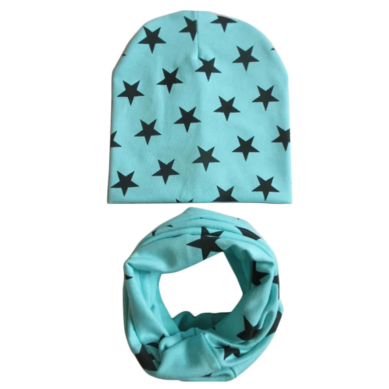 Детская шапка и шарф из хлопка с принтом сердечек|baby hat scarf set|knit beanie babycotton baby |