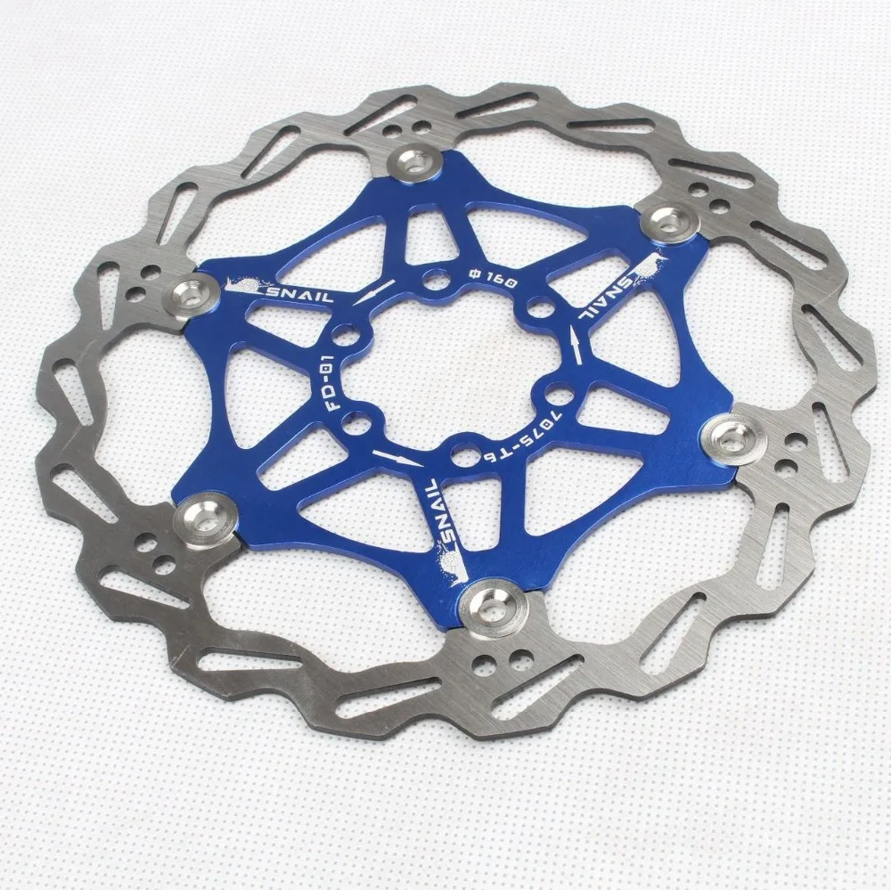 Тормозной ротор улитки для велосипеда дисковый плавающий MTB гидравлический 160 мм