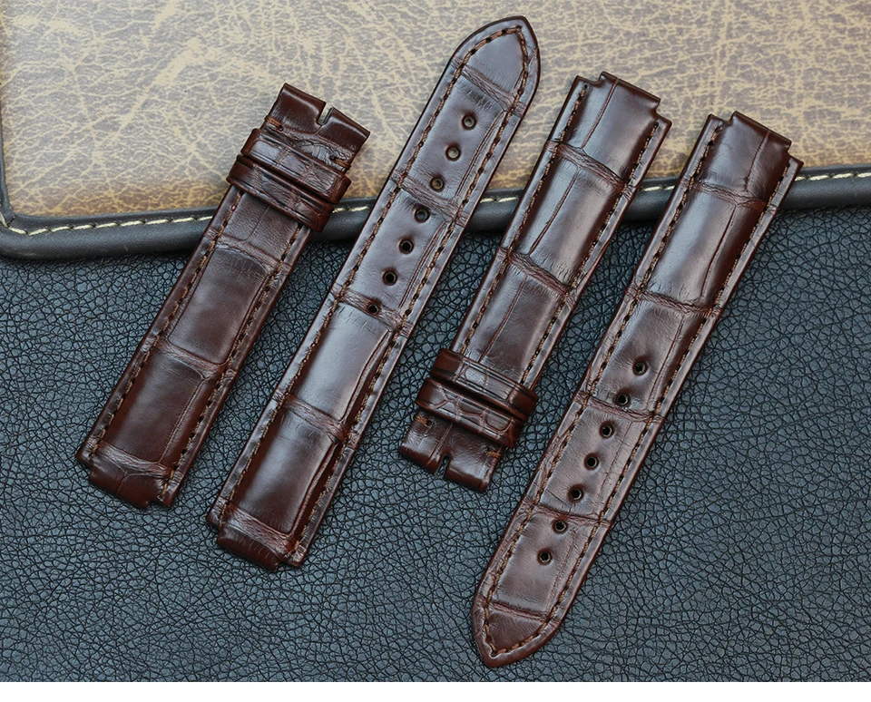 Pesno кожа аллигатора аксессуары для часов из натуральной кожи ремешок для часов подходит для Ballon Bleu De Cartier 18 мм