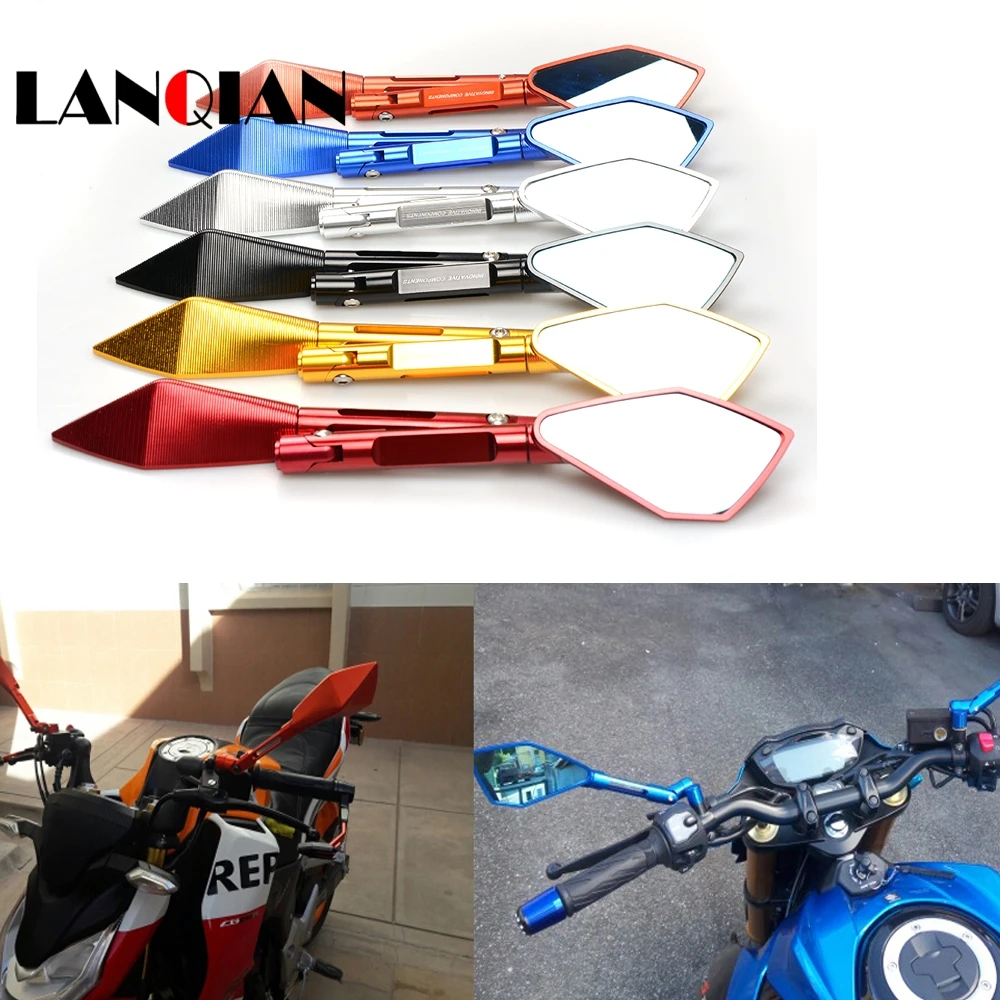

Motorcycle accessories side Mirror Aluminium Motorbike Mirror Rearview For Benelli 300 BJ300 BN600 BN300 yamaha mt9 mt07 MT10 R6