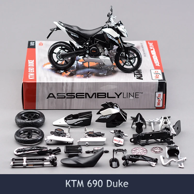 1/12 миниатюрные Brinquedos Diy сборочные модели мотоцикла строительные наборы KTM 690 Duke головоломка для детского подарка или коллекции
