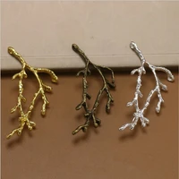 10pcs antique solvergoldbronze mini charms branches shape pendant handmade hanging crafts diy jewelry accessory suspension