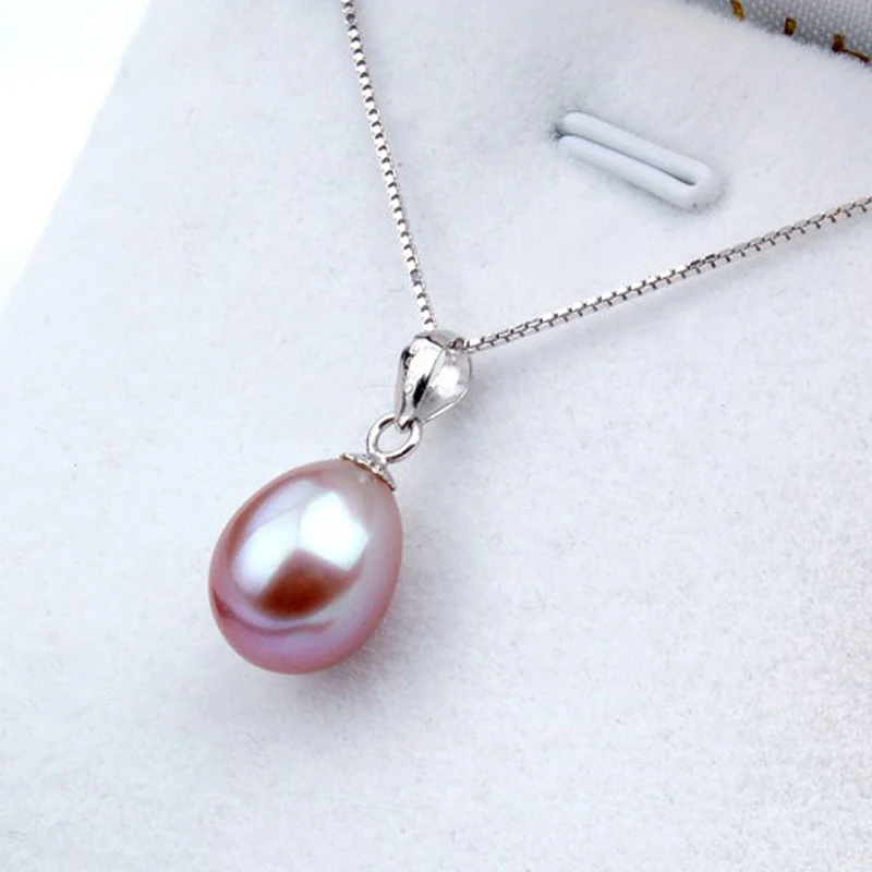 Женская подвеска из натурального пресноводного жемчуга AAAA серебра 925 пробы без