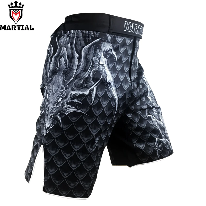 Боевые боевые шорты: защитник Соединенных предметов шорты bjj muay thai с драконом mma