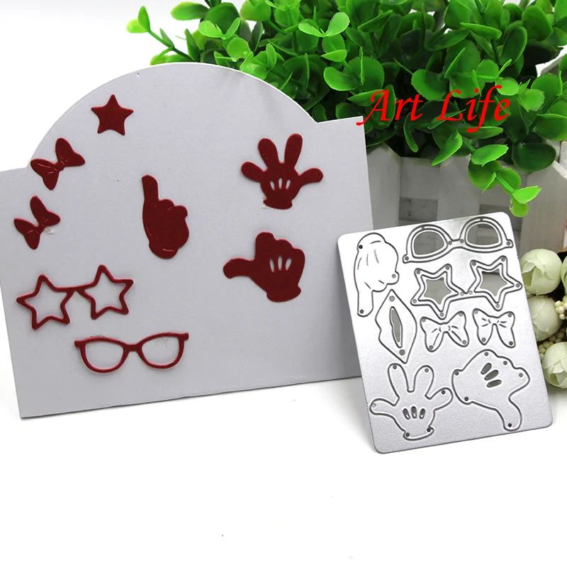 Металлические режущие трафареты для ручных очков скрапбукинга/фотоальбома