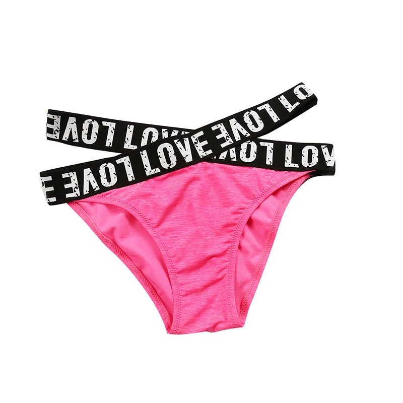 Sexy Pink Alphabet Cross Bikini 2017 Bandage Brazilian Swimsuit Women Padded Swimwear Set Wrap Top Bathing Suits Biquini |