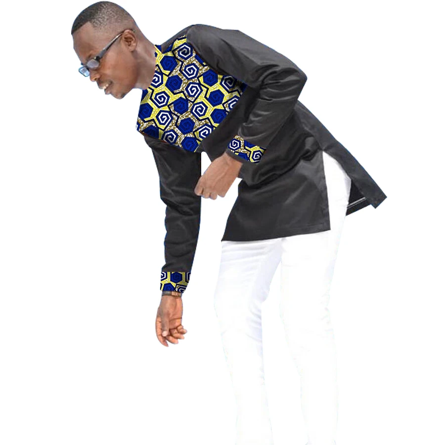 Африка Лоскутные Топы Мужская африканская одежда Дашики батик напечатанный и