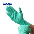 Нитриловые водонепроницаемые защитные перчатки GMG, зеленые, желтые, 12 дюймов, с алмазным узором, защитные рабочие перчатки, защитные перчатки механики