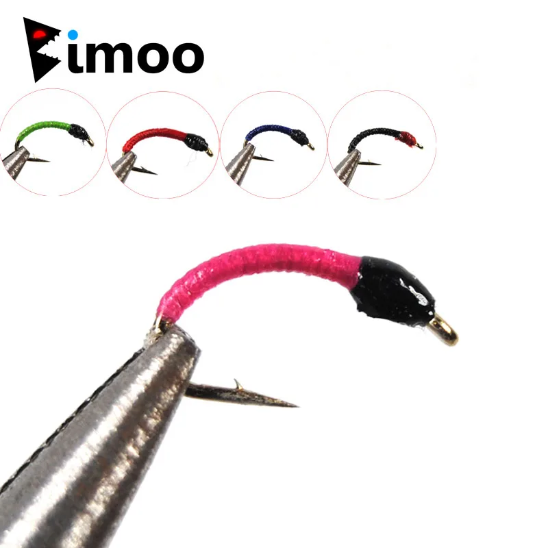 Рыболовная приманка Bimoo 6 шт. розовая черная красная Буле зеленая личинка|Наживки