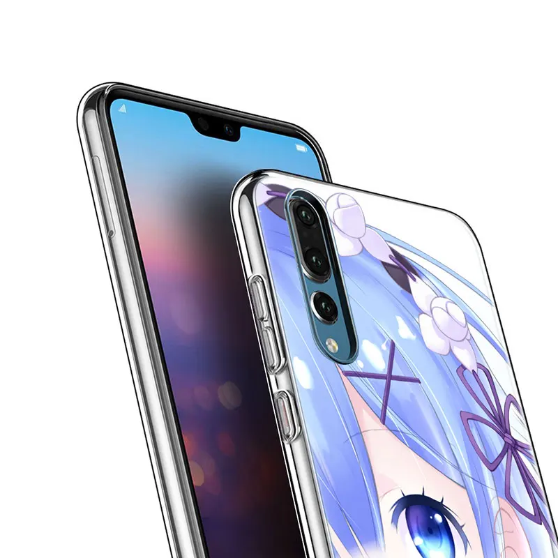 Мягкий силиконовый чехол для телефона аниме ReZERO In другой мир Huawei P30 P20 Pro P10 P9 P8 Lite