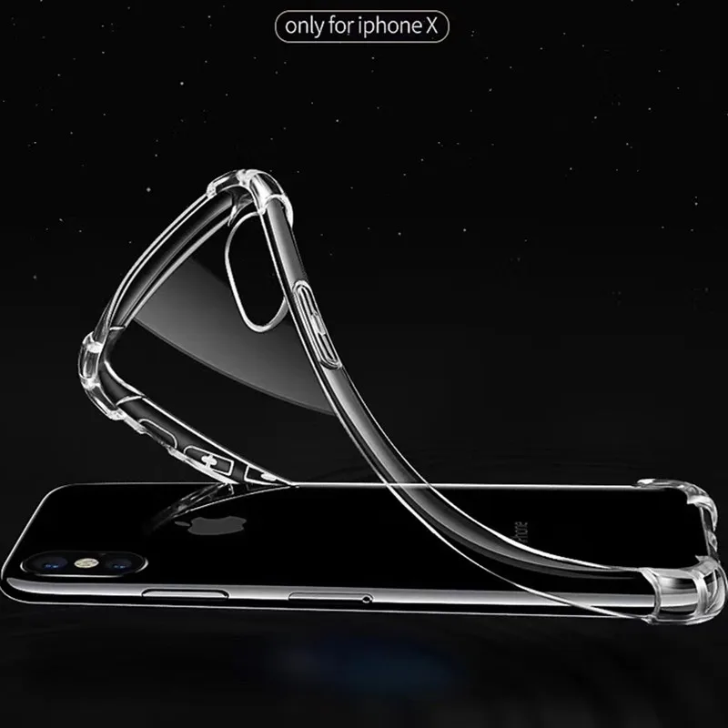 Ударопрочный чехол для iphone X 7 6 6s Plus Защитные чехлы мягкий TPU 8 на