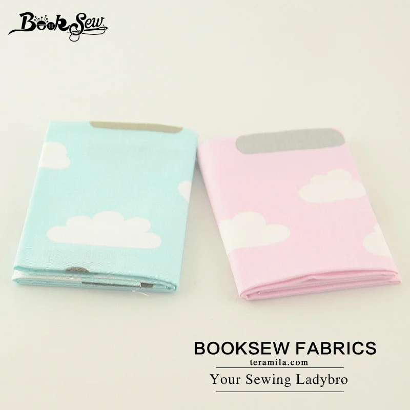 Booksew New Arrival Cotton Twill Fabric Cloud pattern 2pcs/lot 50X100CM Tecido Sewing Cloth For Baby Cushion Patchwork Bed Sheet|sewing cloth|cloth