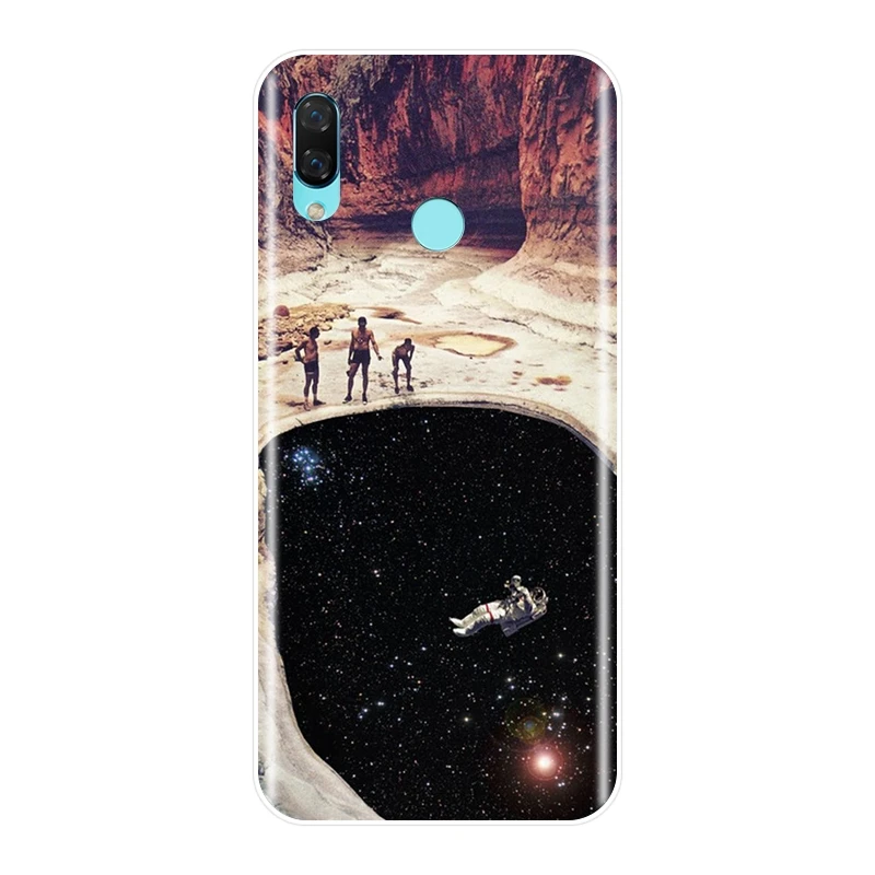 Phone Case Silicone For Huawei Nova 2i 2 Lite Plus 3 3I 3E Art Space Star Moon Soft Back Cover Smart 2017 | Мобильные телефоны и