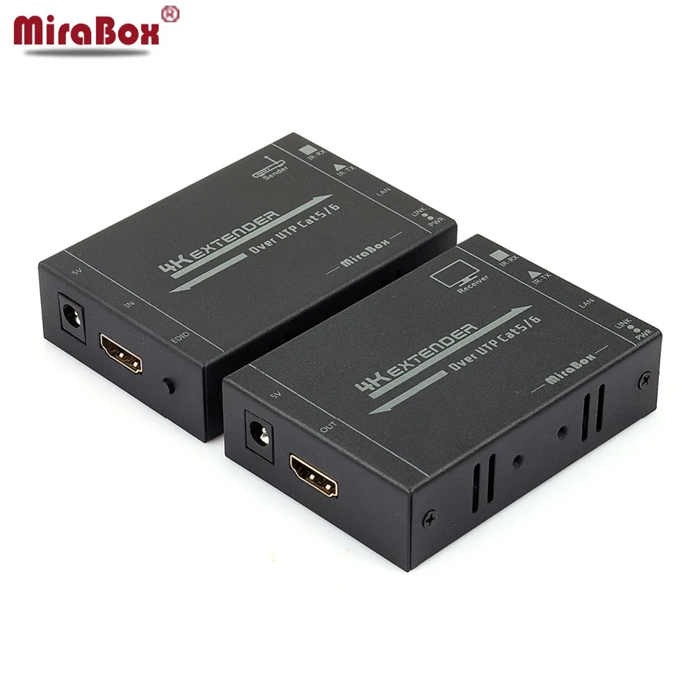 MiraBox 4K * 2K HDMI удлинитель с технологией EDID двухсторонний ИК поддержка HD 2160P @ 30 Гц 60 м