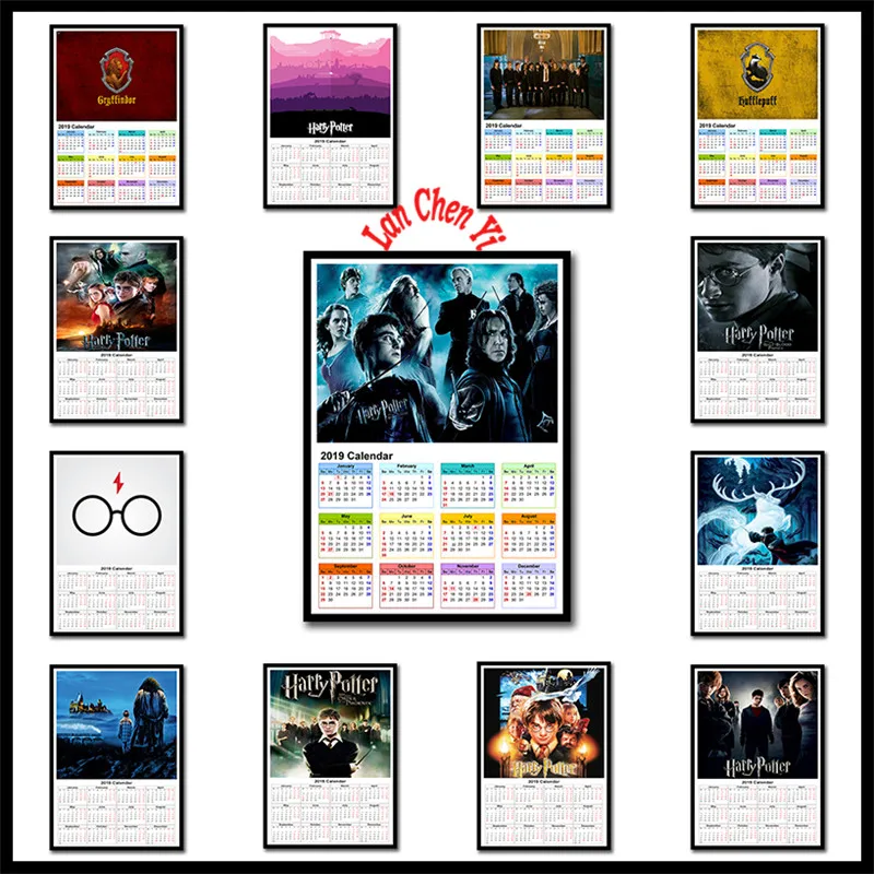 Гарри Поттер покрытием Бумага плакат 2019 календарь барная стойка украшением