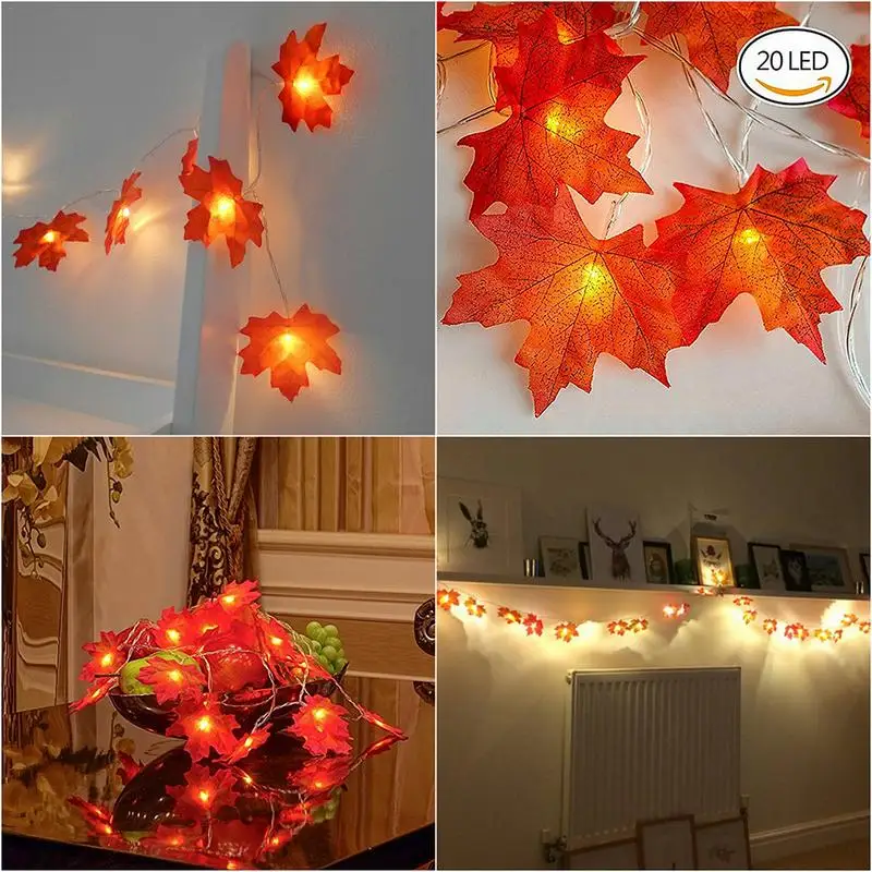 

3M 20 Leds Maple Leaf Light String Waterproof LED String Lights Innovative DIY Christmas Decorative String Light for room