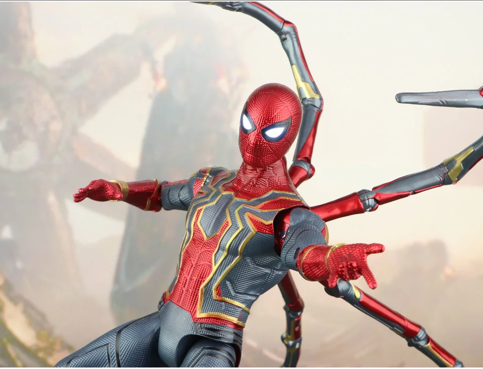 Marvel Подлинная авторизация Человек-паук Железный человек Капитан Америка игрушка модель деятельности кукла Avengers4