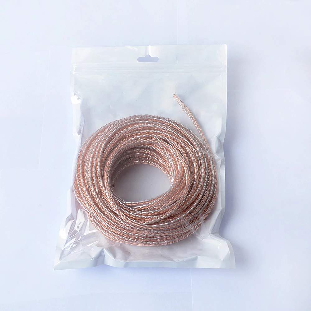 Наушники OKCSC DIY 8 ядер аудио hi fi провод обновленный кабель для наушников гарнитура