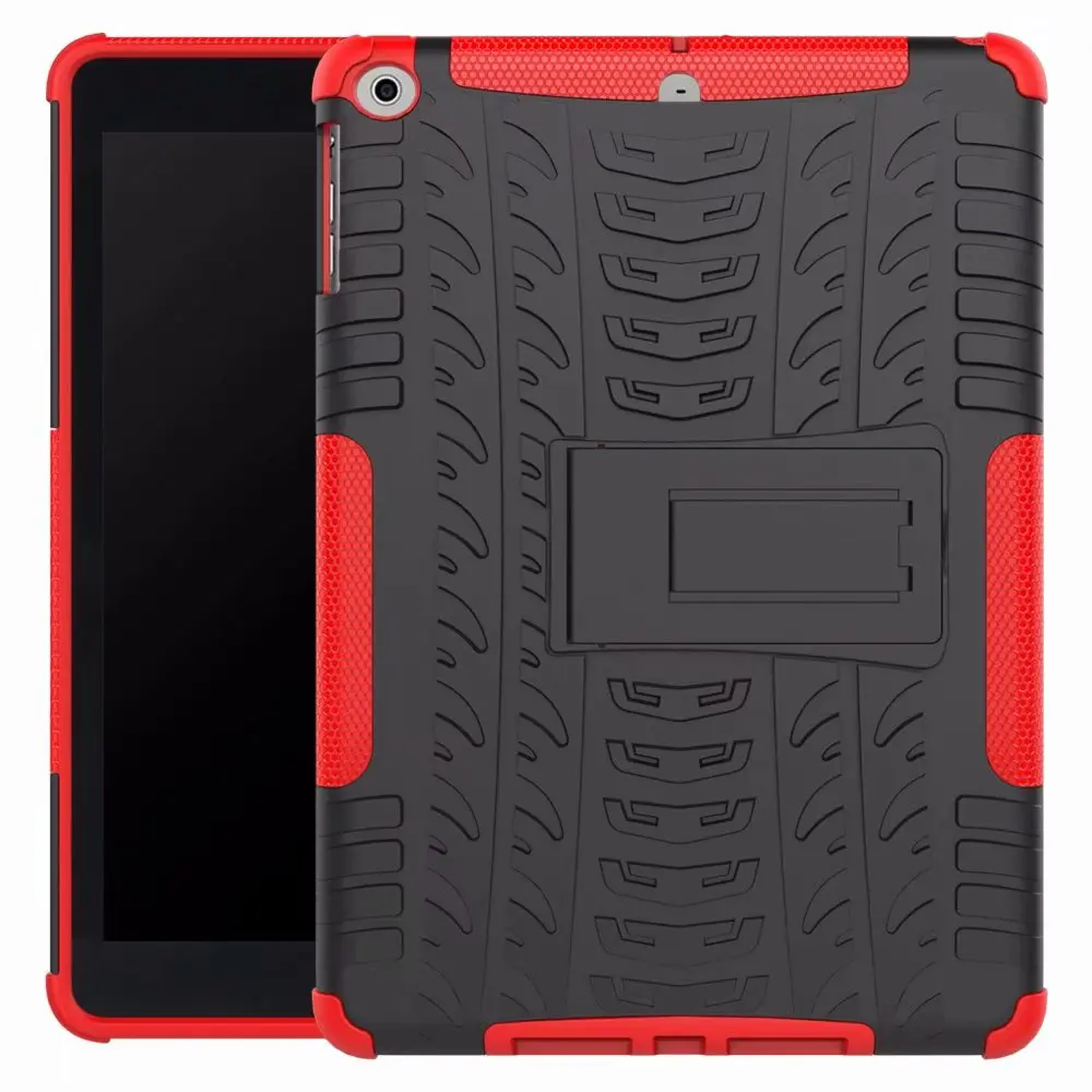 Red Высокопрочный защитный чехол для iPad 9,7 Air 1 чехол противоударный силиконовый гибридный чехол для iPad 9,7 ''5th 6th противоударный чехол - Цвет: Red