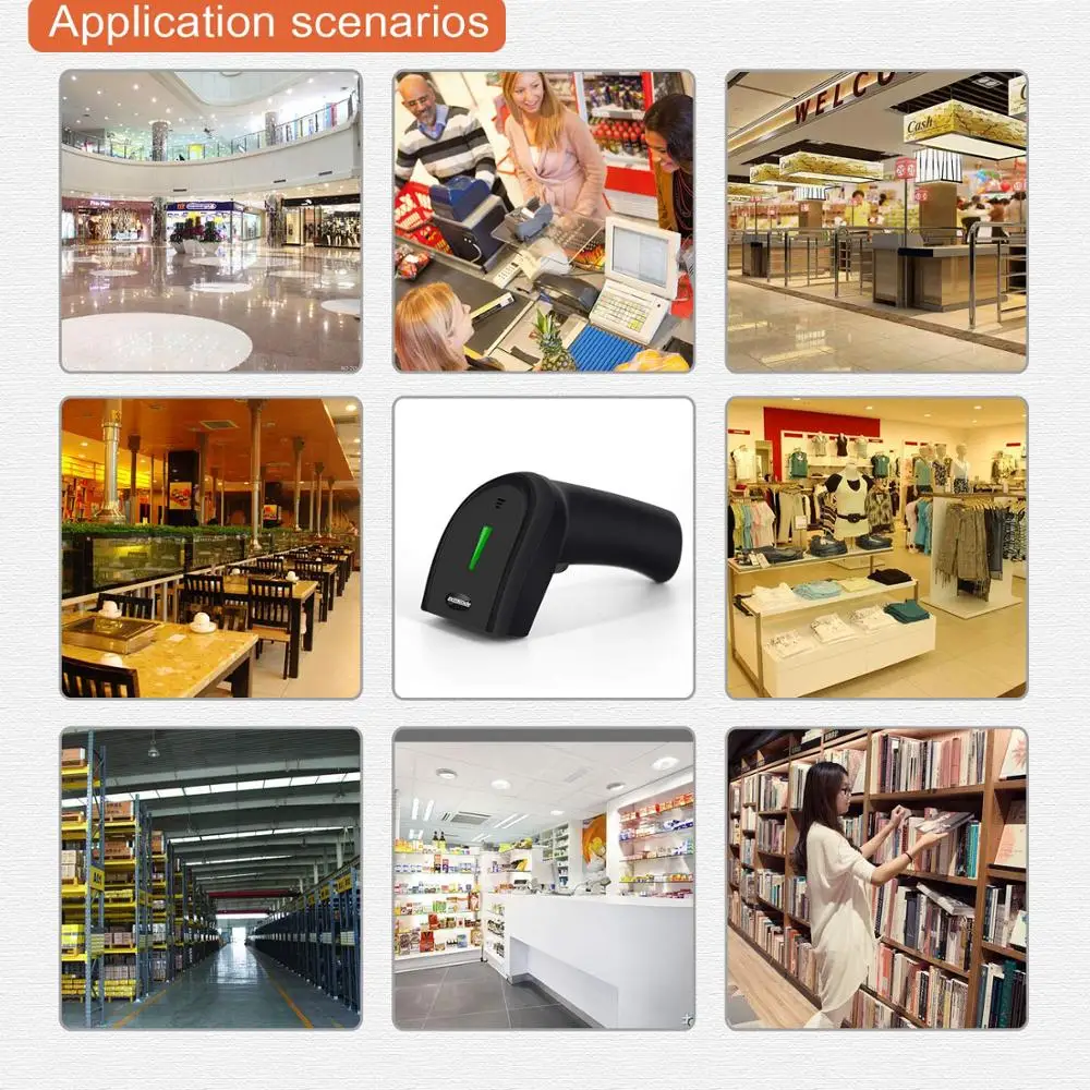 Считыватель штрих кода Symcode USB 2D компьютерный мобильный платежный экран 1D сканер