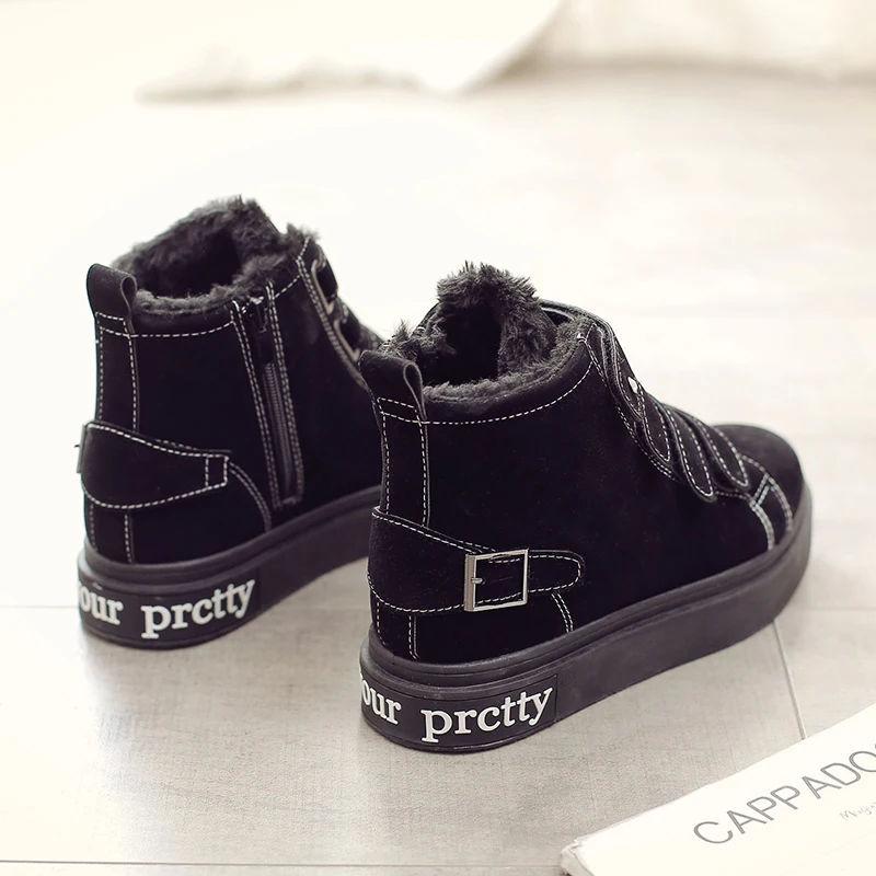Chaussures femme зимние сапоги на платформе черный кружево до женская повседневная